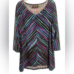 Bob Mackie Wearable Art Women’s Colorful Tunic Size Medium